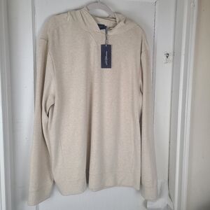Vineyard Vines Calm Water Hoodie Mens Oatmeal Light Weight Pullover Size XL